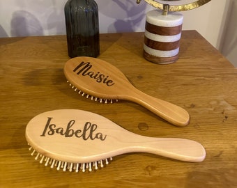 Personalised Wooden Hairbrush - Wood Hair Brush