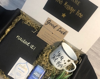New Job Personalised Gift Set Box, Promotion, Congratulations, Good Luck, Nailed it, Exams, Sorry you're leaving us, Present for Her or Him