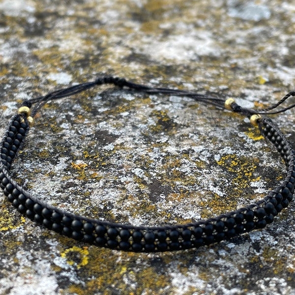 Bracelet Natur’l onyx noir mat