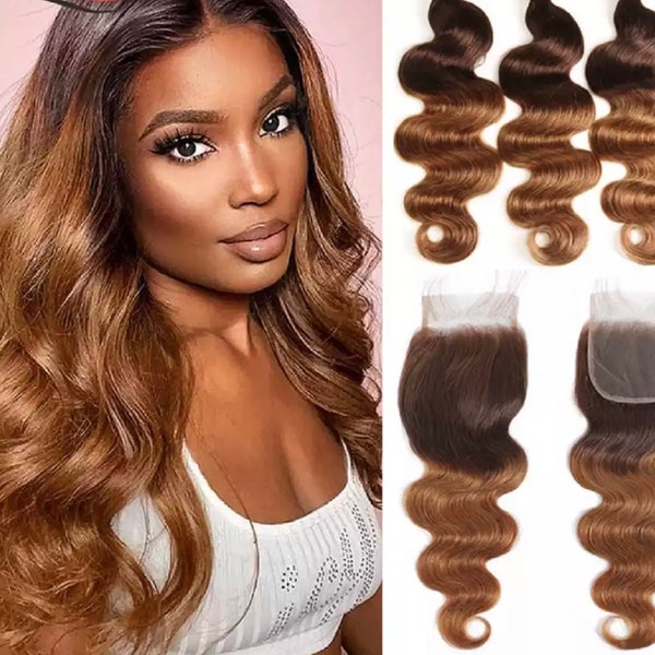 Mèche de tissage extension de Cheveux Naturelle Body Wave lot de mèche 3 mèche et 1 Closure