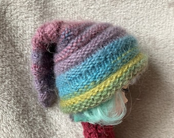 Hand knitted slouchy hat for Middie Blythe or similar sized dolls