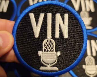 Vin Patch Vin Scully &quot;VIN&quot; Memorial Patch LA DODGERS Los Angeles Microphone Baseball Jersey Sleeve Patch