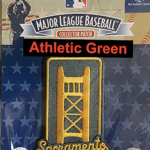 Official 2025 Sacramento A&#39;s MLB Baseball Jersey Patch Oakland Athletic Green Color Version