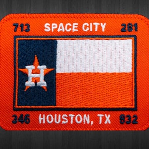 HOUSTON ASTROS Space City Patch Texas Flag Baseball jersey patch - area codes