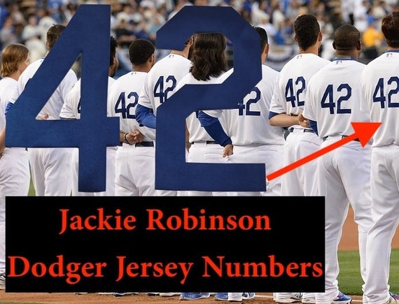 Jackie Robinson 42 All Teams Jersey TWILL Numbers for 75th 