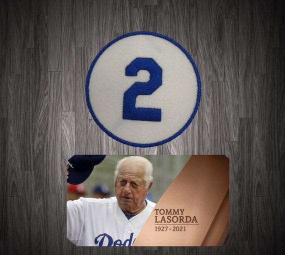 Tommy Lasorda Patch Los Angeles Dodgers LA Memorial Baseball Jersey Patch #2