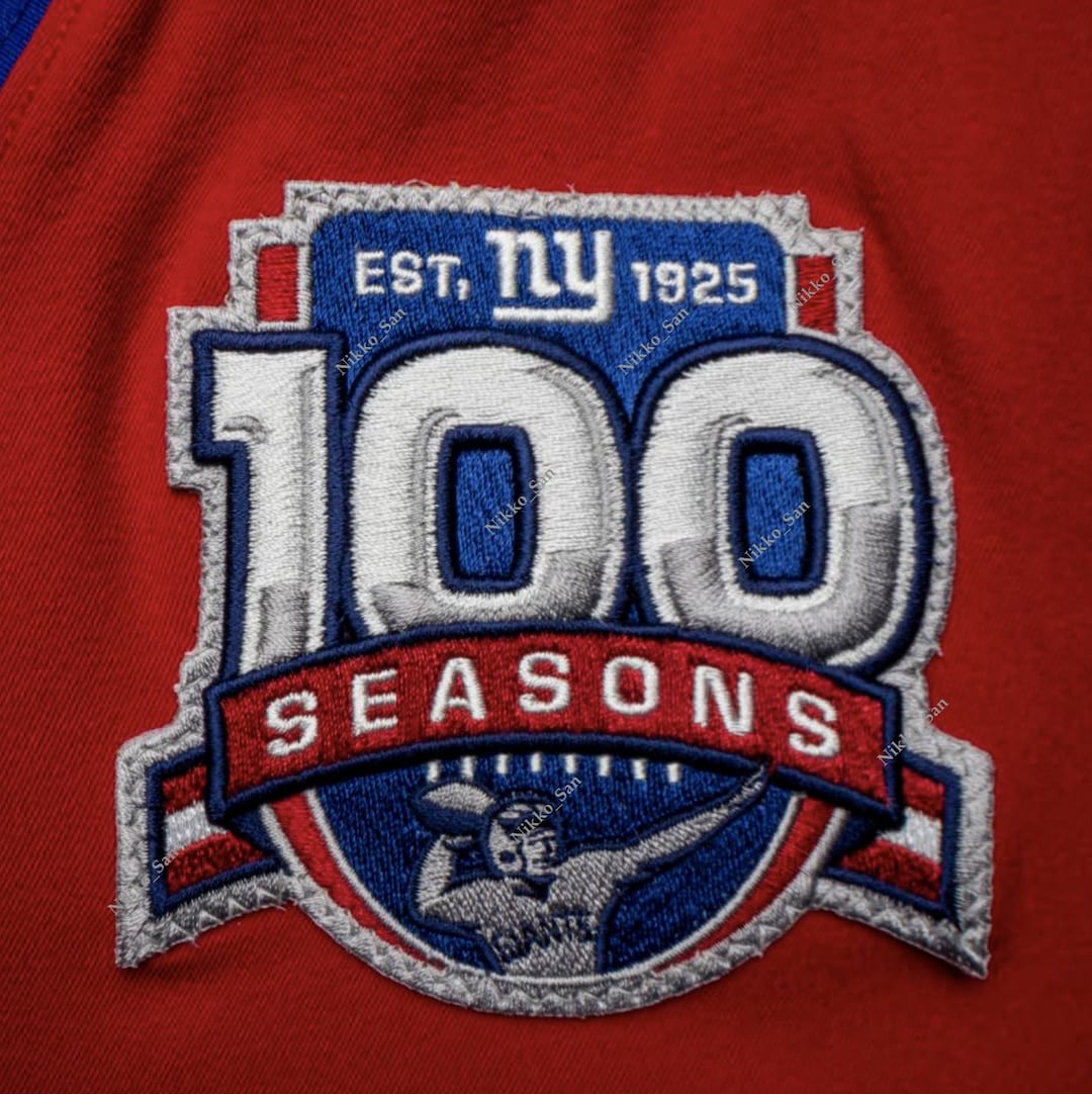 New York Giants 100 Season Patch 2024 Iron Sew on Football Jersey Patch 