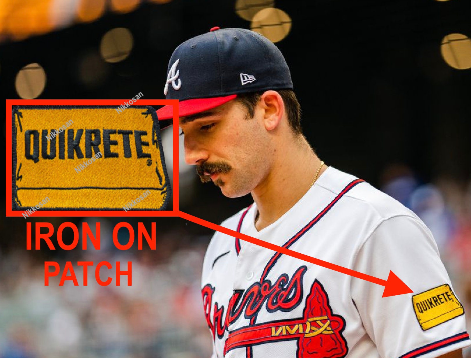 Quikrete Patch Ad Patch Atlanta Braves Baseball Jersey Patch Iron on