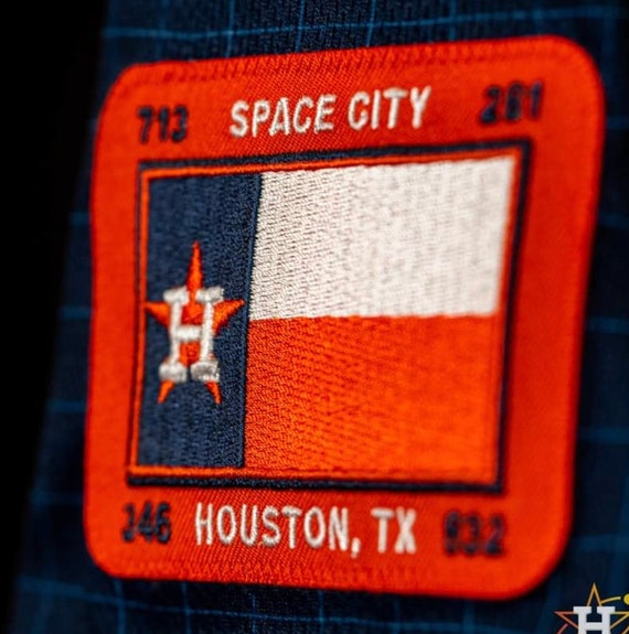 Buy HOUSTON ASTROS Space City Patch Texas Flag Baseball Jersey Online in  India 