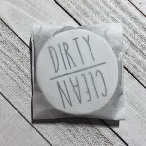 Clean Dirty Dishwasher Magnet – Rustic Wood Slice | Rae Dunn Inspired Kitchen Decor | Reversible Dirty Clean Sign | Farmhouse Magnet image 17
