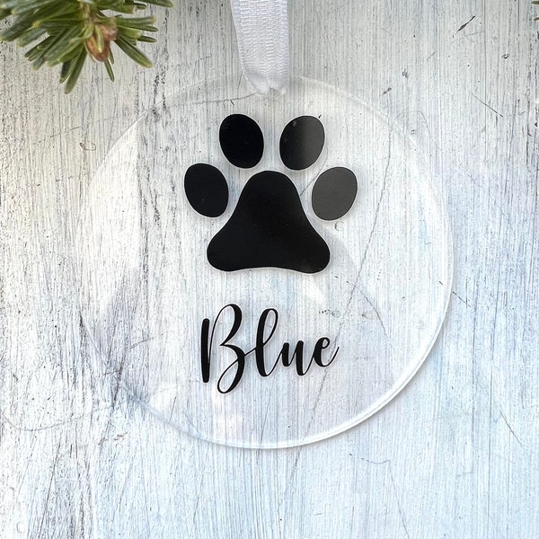 Pet Ornament | Custom Pet Ornament | Acrylic Pet Ornament | Pet Name Ornament | Personalized Dog Ornament