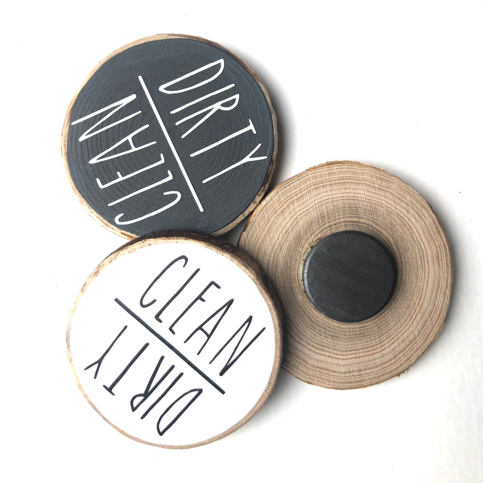 Dirty Clean Magnet Clean Dirty Dishwasher Magnet Wood - Etsy Canada