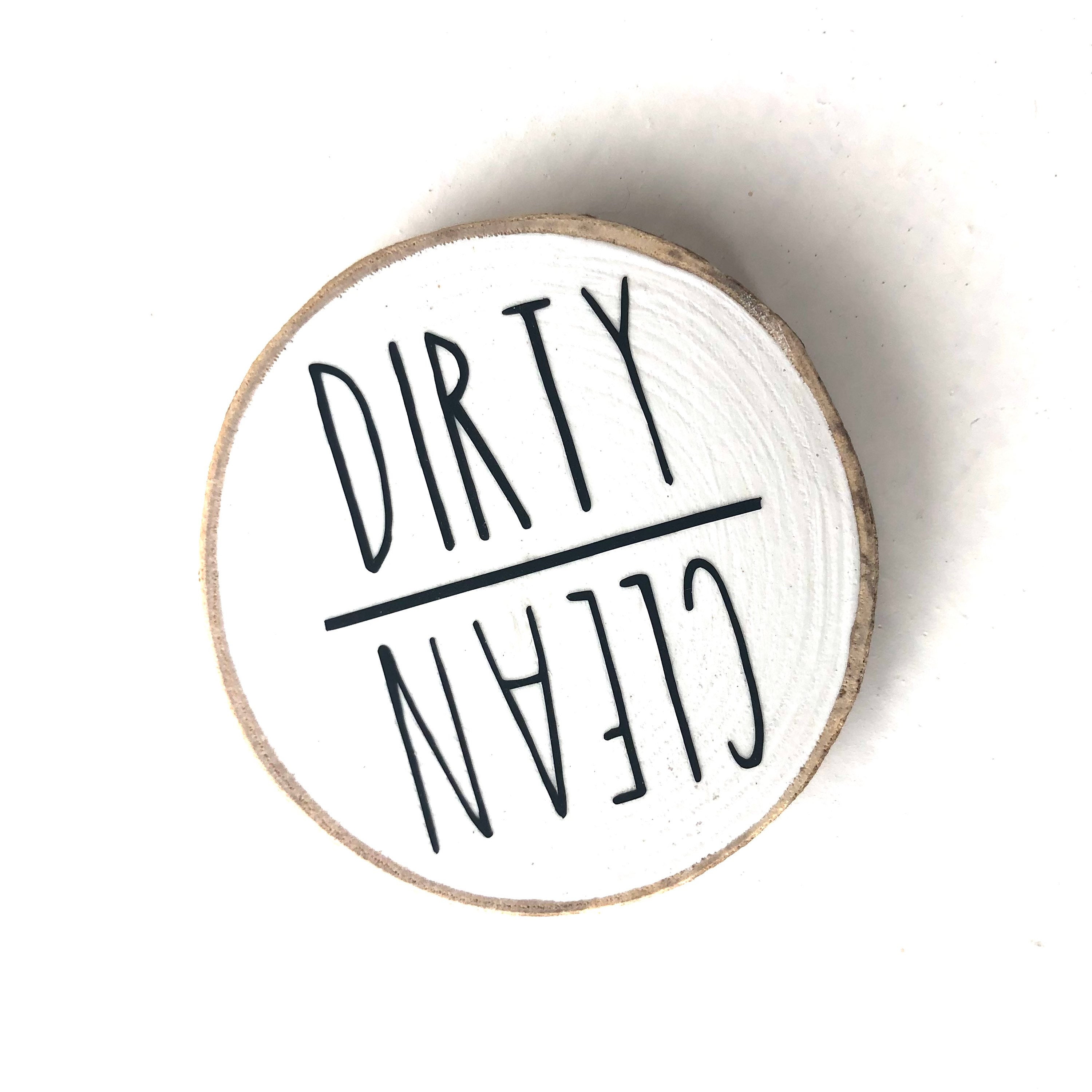 Dirty Clean Clean Dirty Dishwasher Wood Etsy UK