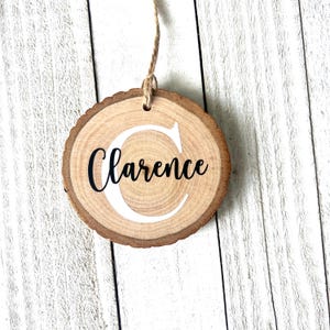 Personalized Name Ornament, Reclaimed Wood Slice, Hand-Painted Christmas Ornament, Rustic Family Holiday Decor
