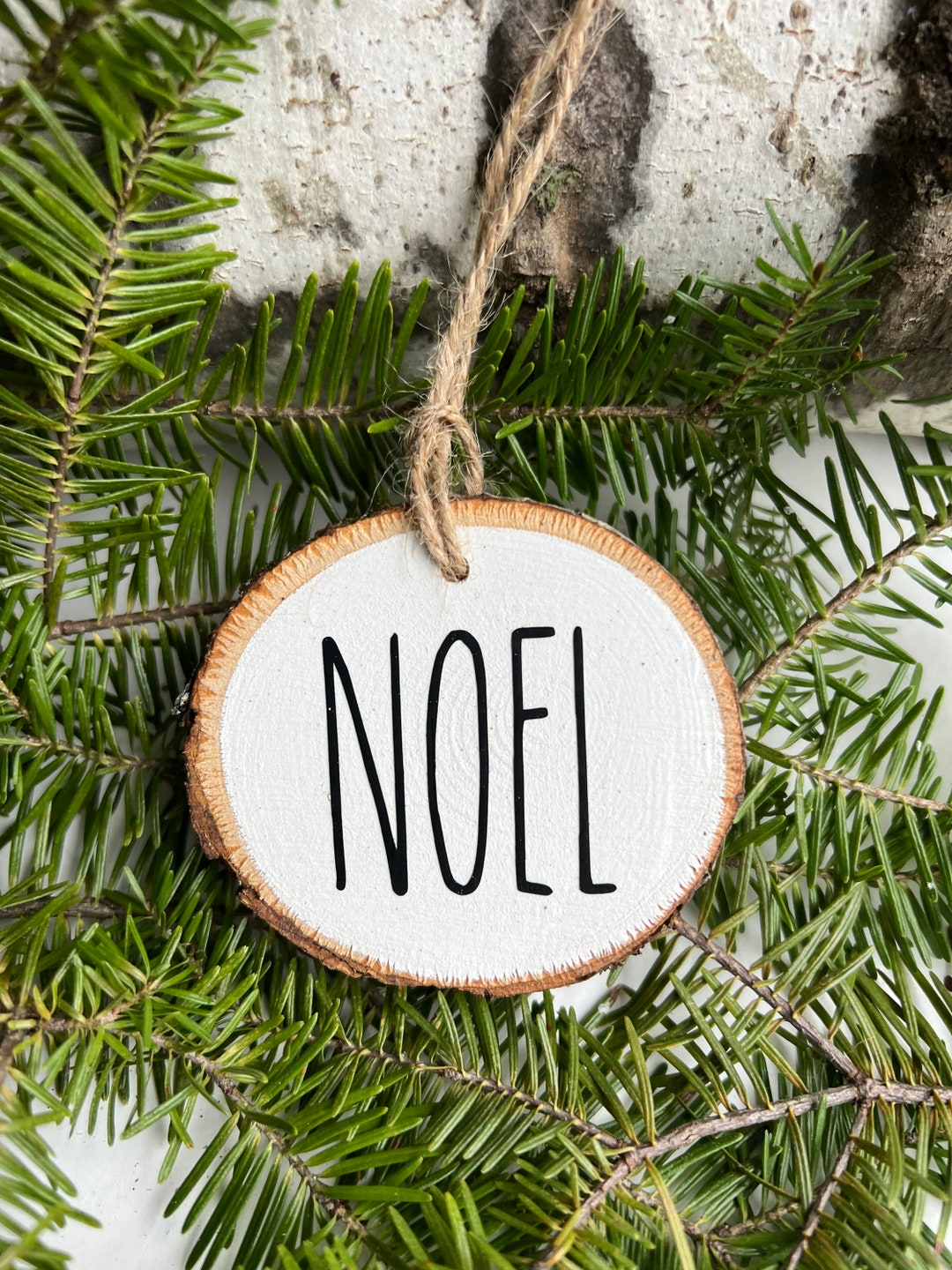 Custom Rae Dunn Christmas Ornament Wood Slice Ornament Rae Etsy UK