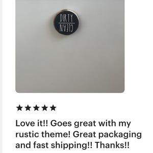 Clean Dirty Dishwasher Magnet – Rustic Wood Slice | Rae Dunn Inspired Kitchen Decor | Reversible Dirty Clean Sign | Farmhouse Magnet image 11
