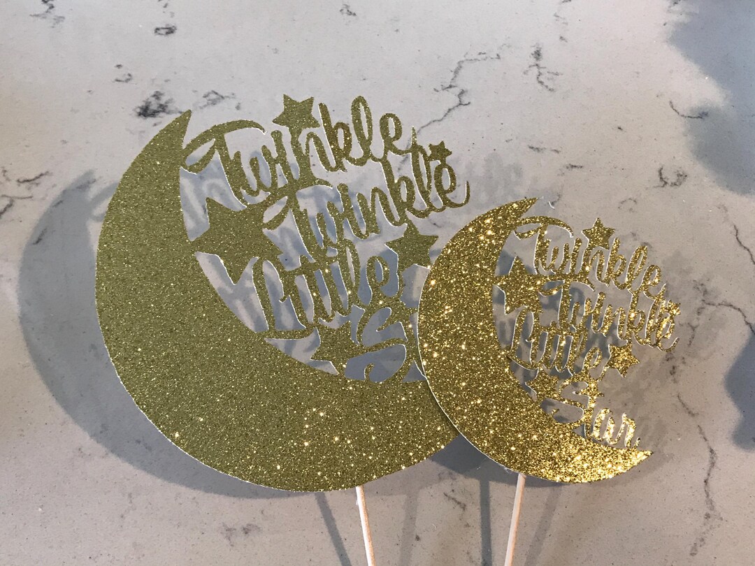 Twinkle Twinkle Little Star Cake Topper Moon Star Baby Shower ...
