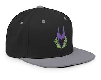 Maleficent Adjustable Snapback Hat – Villain-Inspired Embroidered Snapback Cap