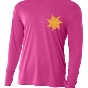 Tangled Sun Inspired 50+ SPF Long Sleeve Shirt | UPF Disney Beach and Pool Shirt | Magical Vacation Pool Long Sleeve