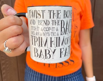 Twist the Bones and Bend the Back White Ceramic Mug