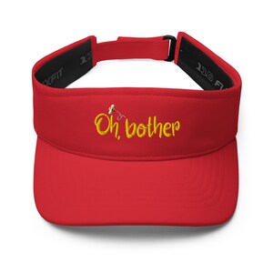 Oh Bother Embroidered Adjustable Visor – Winnie the Pooh Inspired Theme Park Visor