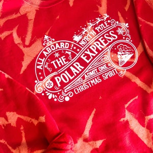 All Aboard The Polar Express Crewneck Sweatshirt | Christmas Sweatshirt | Christmas Holiday Sweatshirt