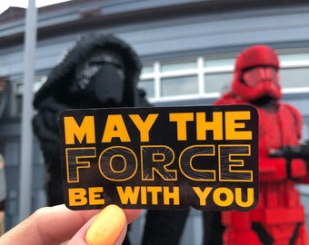 May The Force Be With You Star Wars geïnspireerde matte sticker