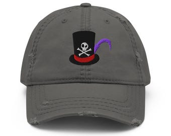 Dr. Facilier Voodoo Villain-Inspired Distressed Baseball Hat – Princess and the Frog Theme Park Hat