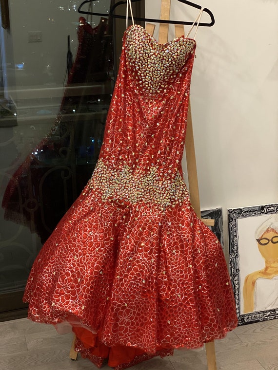 Bedazzling Red Panopoly Gown