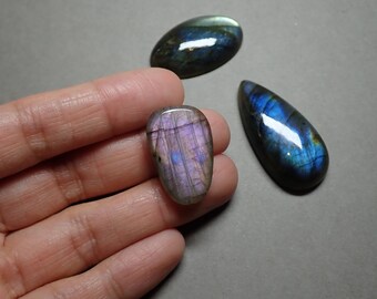 Cabochons de labradorite violette, pierres précieuses de labradorite, Pierre naturelle, fabrication de bijoux #7103