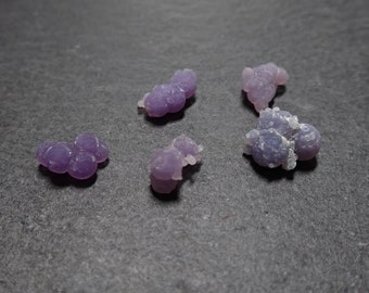 High-Quality Purple Grape Agate,  Grape agate in a glass bottle