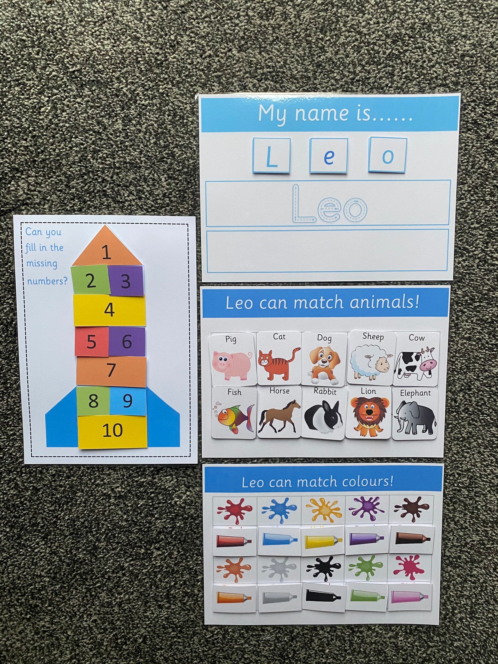 Mix and match learning worksheets Etsy