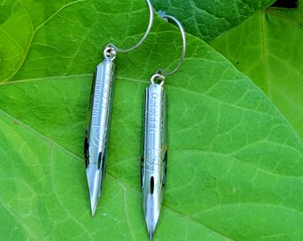 Calligraphy nib earrings | Calligraphy earrings | recycled earrings | upcycled earrings | earrings for writers | earrings for artists