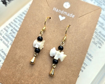 Ethically sourced owl pellet vertebrae earrings