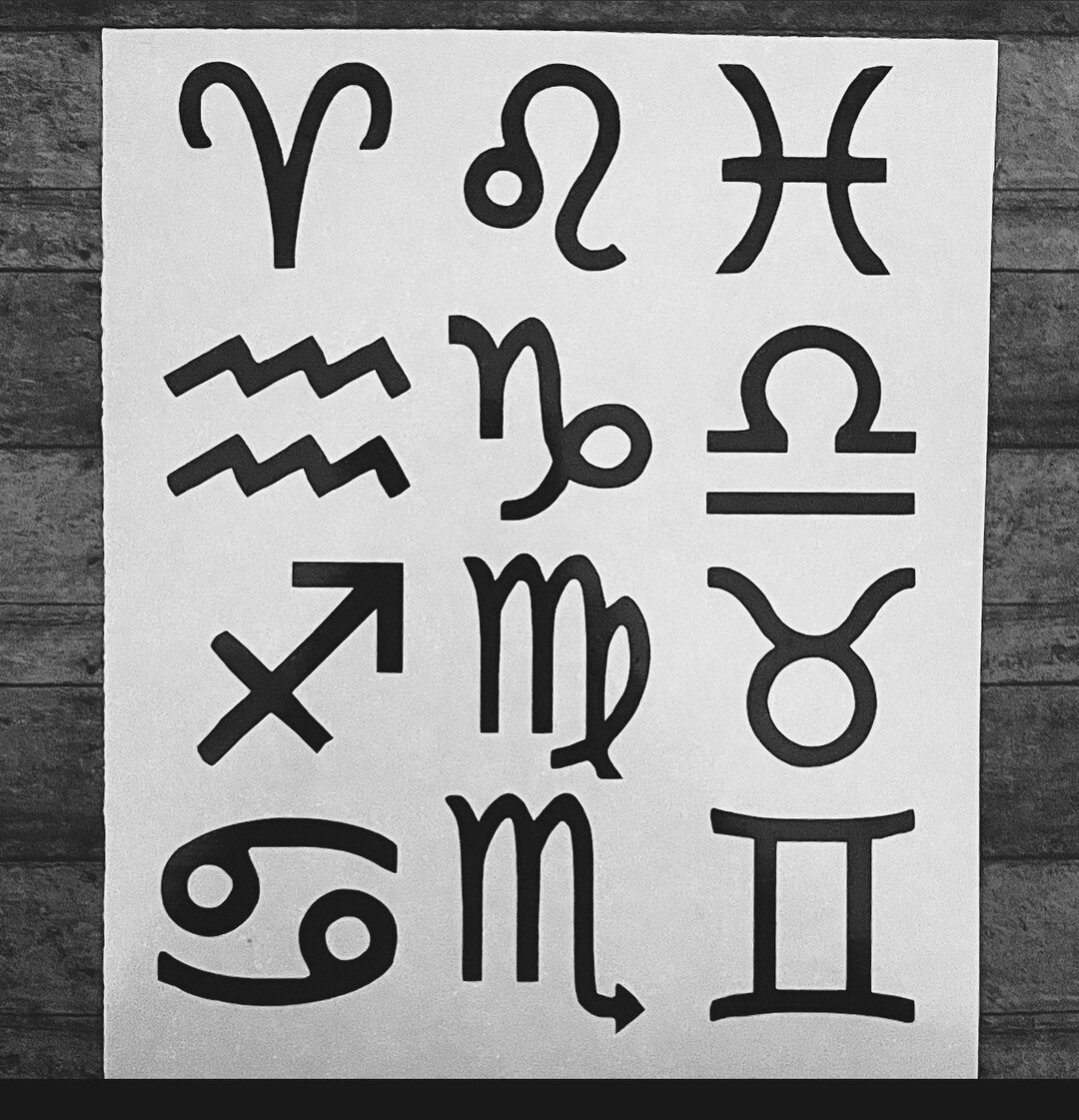 Zodiac Decals Zodiac Stickers Etsy