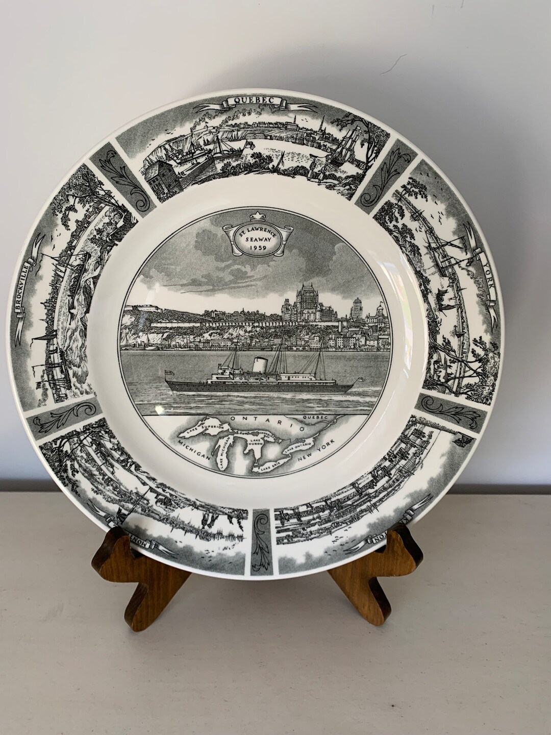 Wedgwood Commemorative Plate 1959 Opening of St. Lawrence Etsy