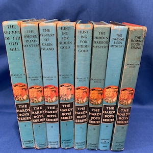 Vintage Hardy Boys Books by Franklin W. Dixon, Hardcover, Mystery, Collectible