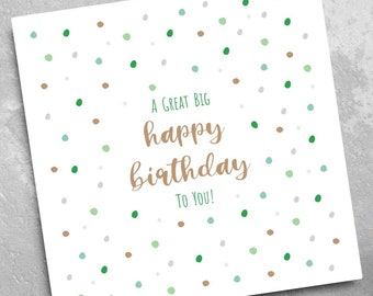 Happy Birthday Card - Friend Birthday Card - Birthday Card - Card for Him - Personalised Birthday Card - Card for Her - Teenager Card