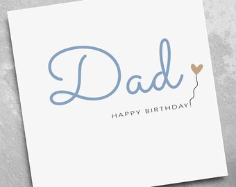 Personalised Dad Birthday Card - Birthday Card for Dad - Card for Dad - Card for Him - Dad Card - Card for Daddy - Daddy Card