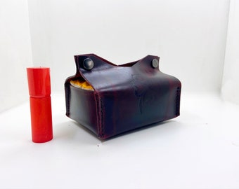 Leather Tissue Box, Leather Tissue holder, interior storage idea, Refill tissue box cover