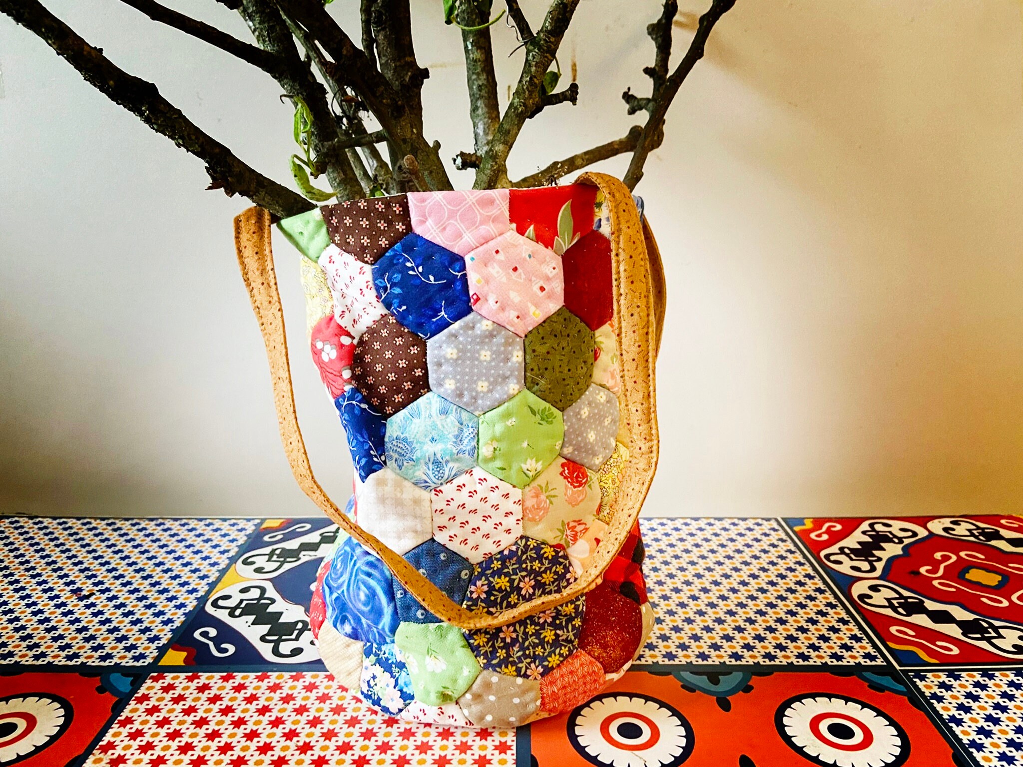 Personalized Square Quilt Plant Basket Storage Baskets Quilt Etsy