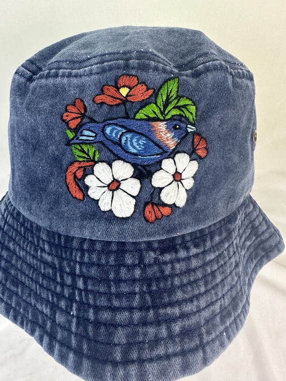 Combo of Floral Embroidery Bucket Hat Customs Design - Etsy display picture 3