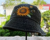 Black Women\'s Bucket Hat with Subtle Embroidery XYIYI Fashion Embroidered Bucket Hat for Women and Girls  main image 4