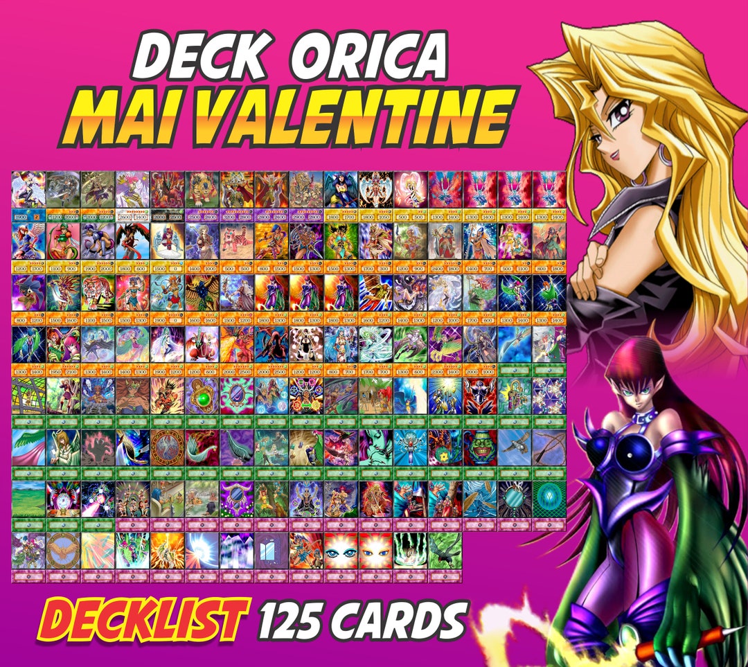 Mai Valentine 125 Cards Deck Anime Orica Yugioh Etsy