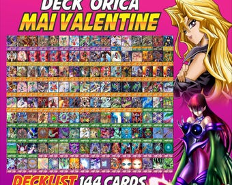 Mai Valentine Deck Anime (140 kart + 27 rzadkich) Mata do gry i pudełko na talie Ygo