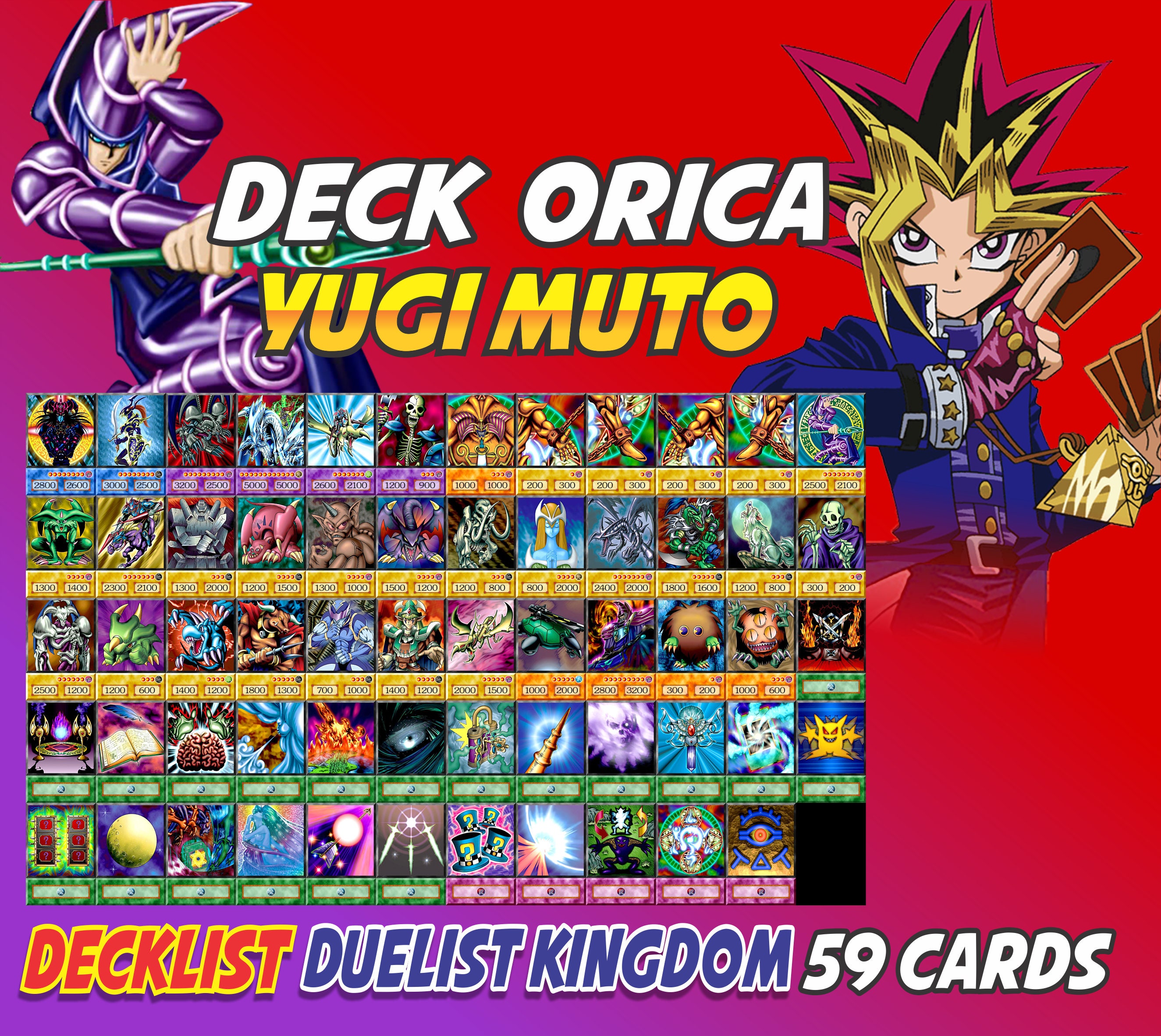 Derivar embudo Oxidar Yugi Muto 59 cartas Baraja Anime Orica Duelist Kingdom - Etsy México