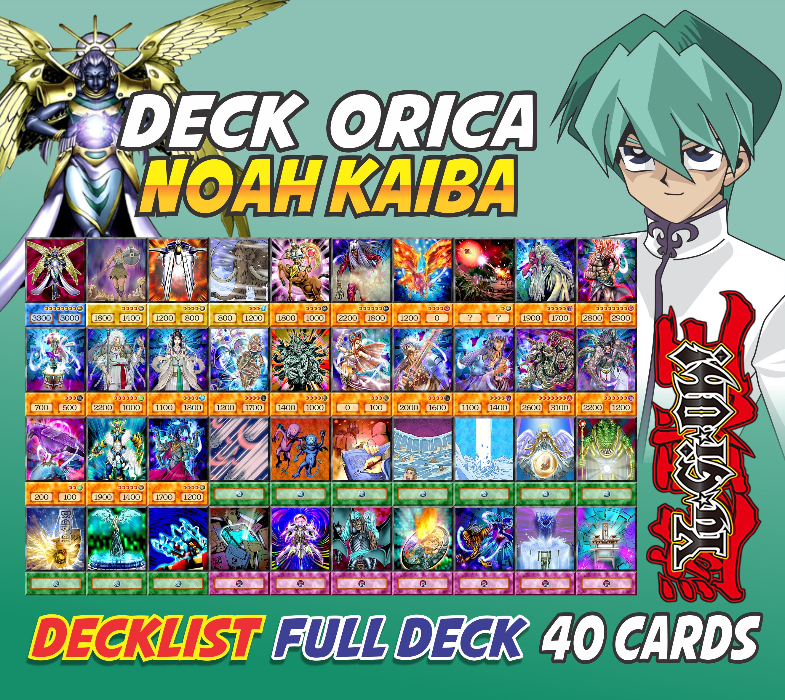 Noah Kaiba Deck 40 cartas Anime Orica Yugioh Tarjetas de Etsy