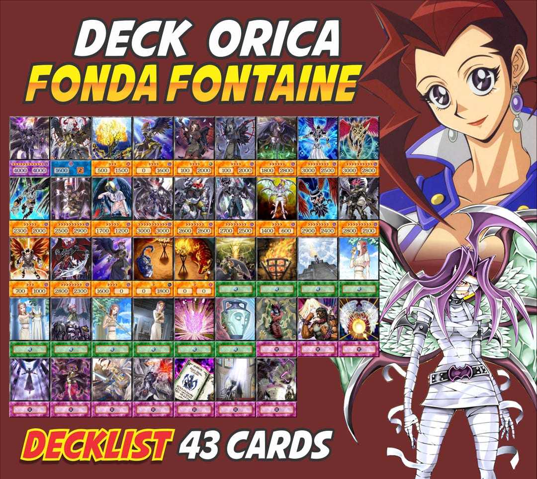 Fonda Fontaine Deck Anime (40 Cards +27 Rare) Playmat & Deckbox