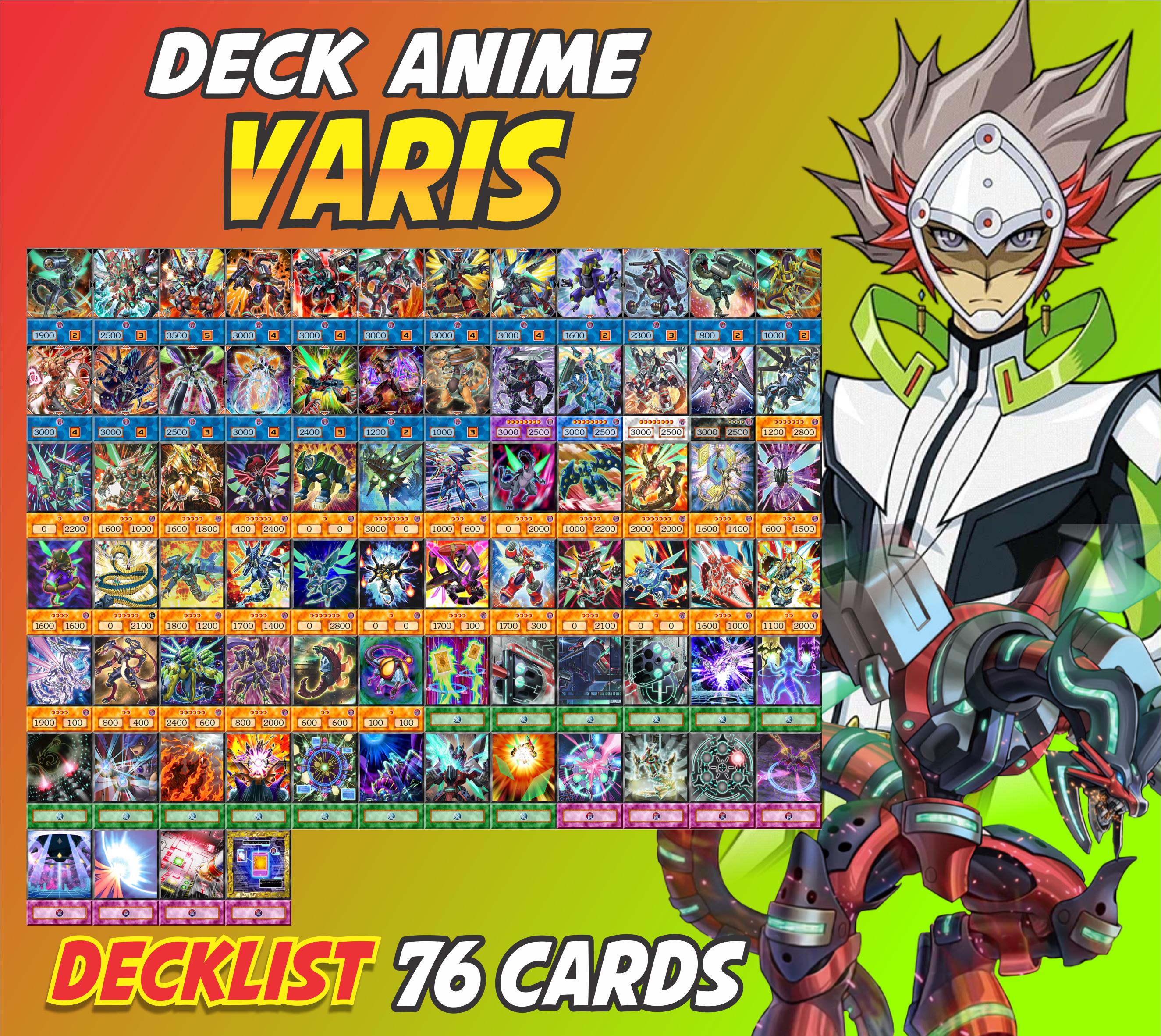 Varis Deck Anime (70 Cards +27 Rare) Playmat & Deckbox Ygo - Etsy Israel