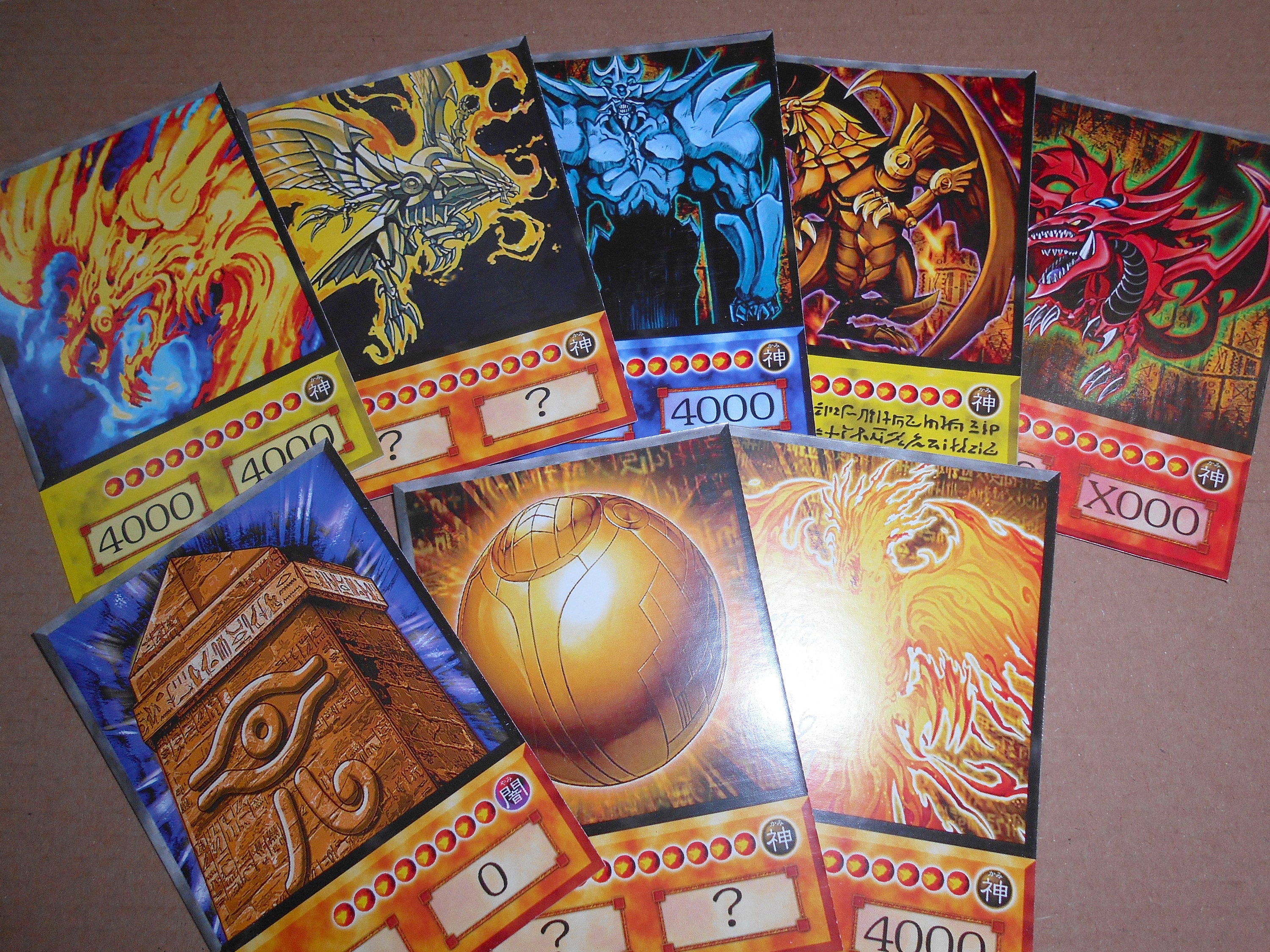 Yugi deck, anime, atem, cards, gold, pharaon, yami, yugioh, HD